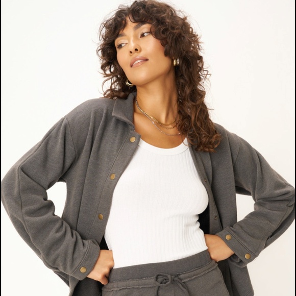 Nydia snap front collared jacket Jackets & Coats